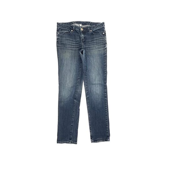 LC Lauren Conrad Skinny Women's size 8 Dark Wash Blue Denim Jeans - Picture 1 of 4